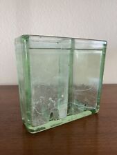 Antique Battery Jar Aqua Blue Green Glass Case Ux Vintage Mid Century picture