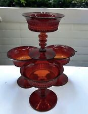 Fenton 1920’s Lincoln Inn Red Champagne Set of Four 4”x4” picture