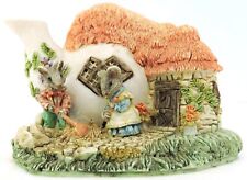 MOUSE FAMILY HOUSE MINIATURE TEAPOT COUNTRY COTTAGE FIGURINE VINTAGE 1983 picture