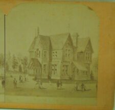 SV141 Antique Stereoview Ohio Building sketch  picture