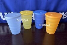 Tupperware Impressions 16oz Tumblers with Dripless Seal Set of 4 New in Package picture