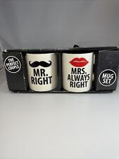 Our Name is Mud Coffee Cup Mug Set NEW In Box. Mr And Mrs. picture