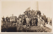 Boy Scouts and others at Mount Prevost near Duncan BC c1929 RPPC Postcard E95 picture