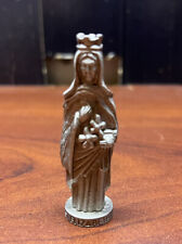 Vintage Creed Co. Pewter St. Elizabeth Statue Figure Religious 2.25” picture