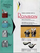 1958 Ronson  Pocket Lighters , Table Lighters  Print Ad Flyer Catalog picture