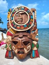 Unique Handcrafted Decorative Mask - Mayan Calendar Wall Carved Decor 16