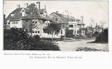 Brooklyn Eagle Attractive Bit Of Prospect Park South Houses UNUSED 1905 NYC  picture