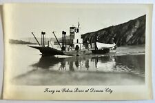 Ferry on Yukon River at Dawson City Black & White Postcard, Unposted Card Canada picture