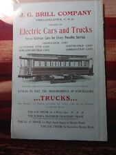 1901 Print Ad ~ J. G. BRILL ELECTRIC CARS & TRUCKS railway Railroad Philadelphia picture
