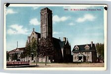 Cheyenne WY, Saint Mary's Cathedral, Bishop's Home, Wyoming Vintage Postcard picture