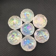 Angel Aura Quartz Moon Sphere Rainbow Crystal Ball Mineral Specimen Home Decor picture