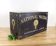 Early Vintage National Mazda Automobile Lamps Bulbs Store Display Sign | E802 picture