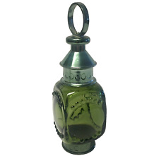 Vintage Avon Wild Country Perfume Bottle Green Glass Lantern Empty picture