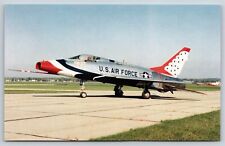 Airplanes~North American F-100D Super Sabre Jet @ USAF Museum~Vintage Postcard picture