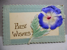 PC-2484 BEST WISHES POSTCARD WITH FOLD OUT FLOWER AND VERSE picture