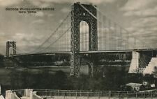 NEW YORK CITY - George Washington Bridge Real Photo Postcard rppc - 1936 picture