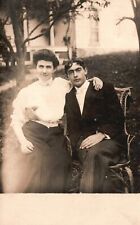Vintage Postcard Lovers Couple Photo Real Photograph Souvenir Remembrance RPPC picture