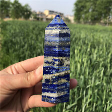 TOP 0.61LB Natural quartz crystal obelisk Lapis Lazuli jasper point wand XA6201 picture