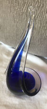 Vintage Handmade Avitra Art Glass Made in Hungary - Blue Swan Like Contemporary picture