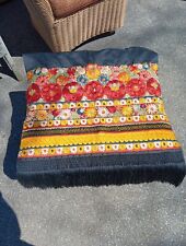 MUSEUM QUALITY ANTIQUE VINTAGE HUNGARIAN MATYO EMBROIDERY APRON RARE FLORAL picture