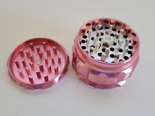 Herb Tobacco Spice Grinder Kozo Grinders 4 Piece 2.5 Inch Rose Aluminum Pink picture