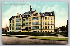 Lincoln High School Building Streetview Cleveland Ohio Education DB Postcard picture