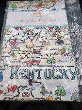 Fish Kiss  Kentucky Tea Towel State Map   100% Cotton picture