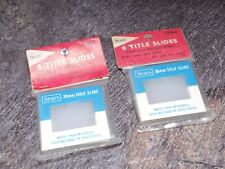(2) 35mm title slides packages vintage new in original package 6 per (12 total) picture