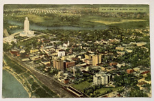 Aerial View of Baton Rouge French Architect Daquien Mississippi River Postcard picture