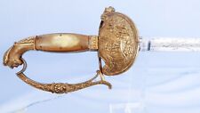19th C Gilt Bronze French Officer Epee Sword Gilt Bronze Napoleon Battle War picture