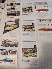 Vintage Lot of 16 Ford Magazine Advertisements. Original's. picture