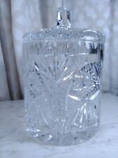 OUTSTANDING ANTIQUE BRILLIANT LEAD CUT CRYSTAL HUMIDOR 4.5 LBS Excellent picture