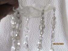 Vintage Clear RUFFLED  EDGE ACRYLIC  BOBECHE  w/6 CLEAR Acrylic Prisms picture