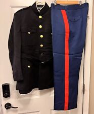 Vintage US Marine Corps Officer Dress Blues 1950's Wool W/ Name Tape Inside picture