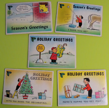 1960s Fleer Season's Greetings Trading Cards - Lot of 5 - Rare Vintage picture