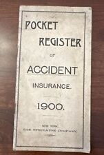 1900 Pocket Register Of Accident Insurance.  The Spectator Company, New York picture