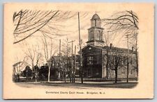 Bridgeton New Jersey~Cumberland County Courthouse~c1905 B&W Postcard picture