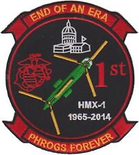 MARINE CORPS HMX-1 MARINE ONE PHROGS FOREVER 1965-2014 EMBROIDERED JACKET PATCH picture