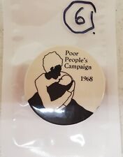 ORIGINAL: RARE: 1968 POOR PEOPLE'S CAMPAIGN PINBACK PIN picture