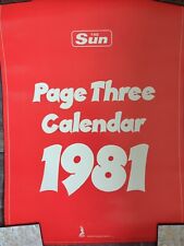Sun Page 3 Girls Calendar 1981 Vintage Jackie Jones - Jane Warner picture