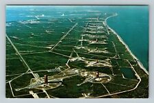 Kennedy Space Center FL-Florida Aerial View Of Missile Row Vintage Postcard picture