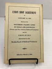 1954 Southern Pacific Lines Texas & Louisiana Union Shop Agreement Railroad RR picture