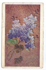 Purple Flowers Postcard Vintage c1910 picture