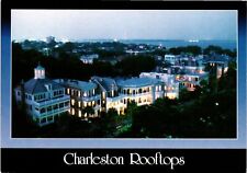 Vintage Postcard 4x6- Charleston Rooftops at Night 1960-80s picture