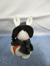 The Cutest Bunny Rabbit Halloween Witch Figurine - Signed picture