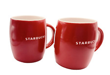Lot of Starbucks Red Barrel Coffee Tea Cup Mug  2011 Embossed W/ Siren On Bottom picture