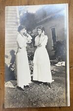 Victorian Women On The Candlestick Phone RPPC 1910 picture