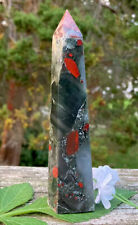 204g MAGNIFICENT NATURAL AFRICAN BLOODSTONE CRYSTAL POLISHED HEALING WAND  India picture