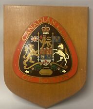 Vintage Antique Wood Sign Canadian Club of Boston Plaque Canada Painted picture