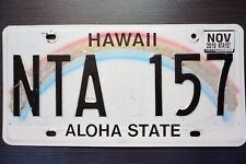 HAWAII LICENSE PLATE 🌈 RAINBOW ALOHA STATE #NTA 157 *Expired* 2004-2019 picture
